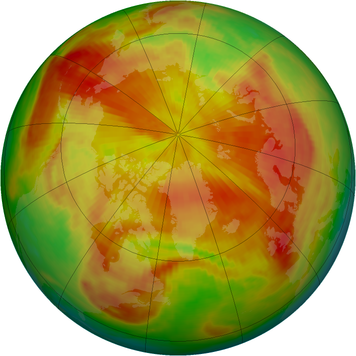 Arctic ozone map for 25 April 1981
